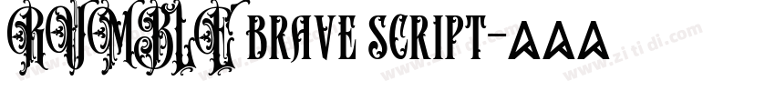 RUMBLE brave script字体转换